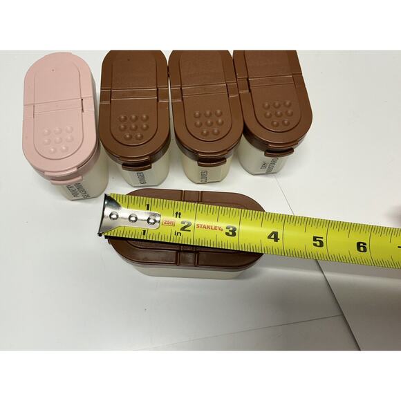 Lot Of 5 VTG Tupperware Lids Spice Shakers Containers Modular Mates 1843 - Picture 6 of 10